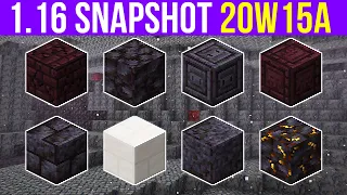 Minecraft 1.16 Snapshot 20w15a New Basalt Deltas Biome & Tons Of New Blocks!