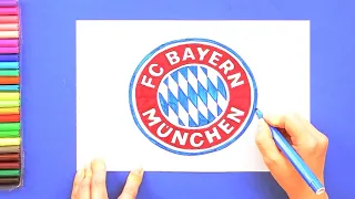 How to draw FC Bayern Munich Logo