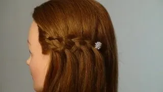 Французский водопад с 4-й доп. прядью! Waterfall braid hairstyle