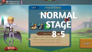 Lords mobile Normal stage 8-5 f2p|Trail of chaos normal stage 8-5