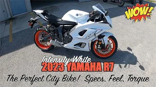 Intensity White 2023 Yamaha R7 Ride & Specs