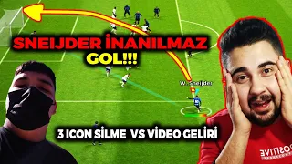 SNEIJDER İMKANSIZ GOL! ARDA İLE VİDEO GELİRİ VS 3 ICON SİLME CEZALI MAÇ!! EFOOTBALL 2023 MOBILE