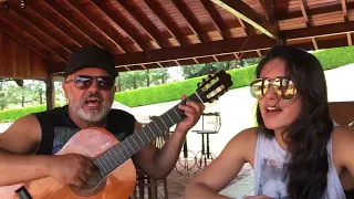 Rionegro e a filha Rafaela cantando No Fim Desta Estrada