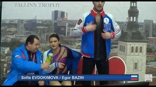 #6 Sofia EVDOKIMOVA / Egor BAZIN (RUS) - 2017 TA⅃⅃INN TROPHY - SENIOR Ice Dance - SD