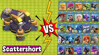 Scattershort VS All Troops | clash of clans