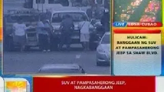 UB: SUV at pampasaherong jeep sa Pasig, nagkabanggaan