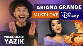 Vocal Coach YAZIK reaction to Ariana Grande - I Won't Say I'm In Love - The Disney Family Singalong