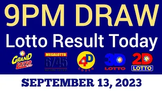 Lotto Result Today 9pm Draw September 13, 2023 Swertres Ez2 Stl PCSO