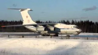 Посадка Ил-76 в Иваново-Северный 03.03.2010г.