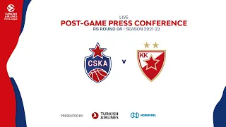 EuroLeague. CSKA vs Crvena Zvezda. Post game