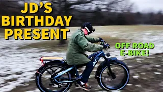 JD's Birthday Present! Himiway Zebra FAT TIRE E-Bike! Off Road Machine!
