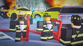 Firefighters respond to A Multiple Vehicle Collision! | ERLC Roleplay