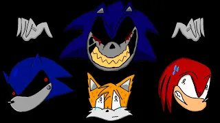 EXE kills Tails, Knuckles and Metal Sonic (Animated)