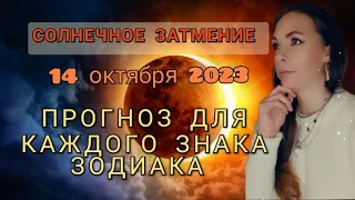 Солнечное затмение 14 октября 2023. Прогноз для каждого знака зодиака.