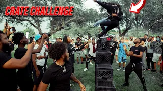CRATE CHALLENGE IN THE HOOD FOR CASH PRIZE! | Hood Olympics