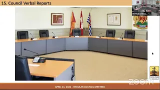 April 11, 2022, Regular Council Meeting