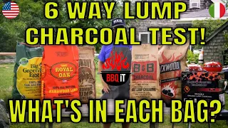 WHICH LUMP HARDWOOD CHARCOAL BURNS THE BEST? - WHAT'S IN EACH BAG?? - 6 WAY TEST!  | BBQiT