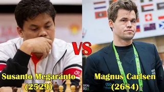 Susanto Megaranto vs Magnus Carlsen || Chess Olympiad 2022 - R9