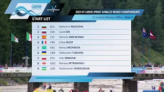 C1 Junior Women's 500m Heat 2 / 2023 ICF Canoe-Kayak Sprint Junior & U23 World Championships Auronzo