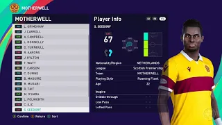 eFootball PES 2021 Season Update - All the players/faces/overs of Scottish Premiership