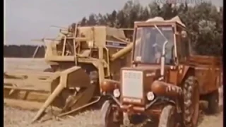 1987 год. Испытание трактора, работающего на природном газе.
