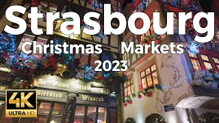 Strasbourg Christmas Markets 2023, France Walking Tour - With Captions