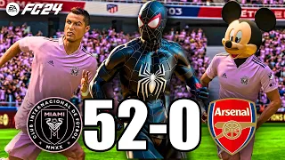 FIFA 23 - RONALDO, MESSI, SPIDER MAN ALL STARS PLAYS TOGETHER | Inter Miami CF 52-0 ARSENAL