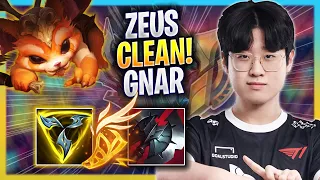 ZEUS IS SO CLEAN WITH GNAR! - T1 Zeus Plays Gnar TOP vs K'sante! | Bootcamp 2023