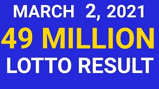 LOTTO RESULT TODAY 9PM MARCH 2 2021 6/42, 6/49, 6/58