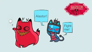 Cat Clash: Alastor vs Vox 😾 HAZBIN HOTEL COMIC