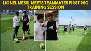 Lionel Messi Meets Teammates At First Paris Saint Germain Training Session