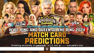 WWE King and Queen of the Ring 2024 - Match Card Predictions