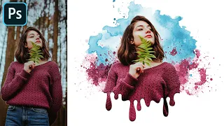 Dripping Paint Splatter - Portrait Effect - Photoshop Tutorial