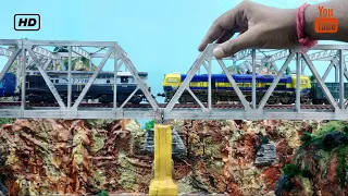 WDG4D AND WDM2 MODEL TRAIN CROSSING THE BRIDGE | Model Train In HO Scale | Video Train