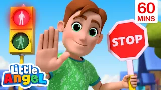 Red Light Green Light | Little Angel - Kids Cartoons & Songs | Healthy Habits for kids