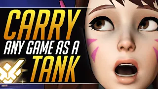 How to WIN IMPOSSIBLE GAMES - Pro Tips to CARRY ANY MATCH as a Tank - Overwatch Solo Ranked Guide