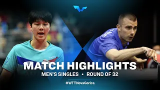 Highlights | An Jaehyun vs Tomislav Pucar | MS R32 | WTT Contender Nova Gorica 2022