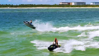 Jumping Waves on the Gulf Coast of Florida (Jet Ski Wave Jumping)