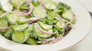 Simple and delicious cucumber salad