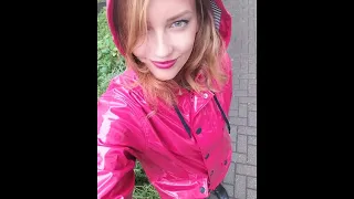 Pinky in PVC raincoats and rainwear