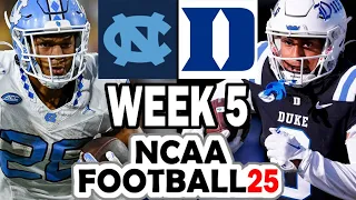 North Carolina at Duke - Week 5 Simulation (2024 Rosters for NCAA 14)