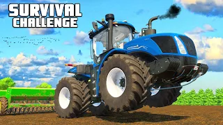 THE LAST TIME THAT I'LL PLANT THESE FIELDS | Survival Challenge | Farming Simulator 22 - EP 90