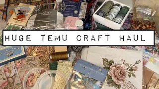 Huge Temu haul // craft & journaling items