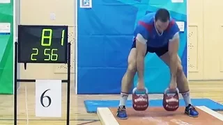 Ivan Denisov | 81 reps in long cycle in 7 minutes (Russian championship in Yakutia, 2013)