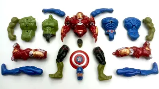 Merakit Mainan Hulk Smash Vs Captain America Vs Hulk Buster Superhero Avengers