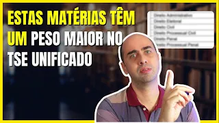 Matérias que estarão no TSE unificado!