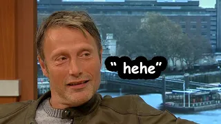 Mads Mikkelsen being a cutest tired 57 year old guy for 8 minutes straight