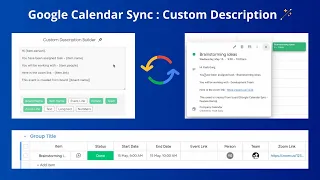 Google Calendar Sync - Custom Description - Feature Demo