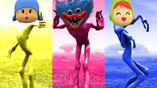 Huggy Wuggy & Pocoyo Dance Compilation #24 | Sound Variations in 36 Seconds.