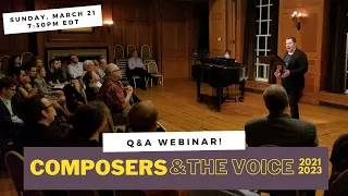 Composers & the Voice - Live Q&A